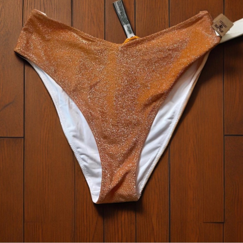 VS shimmer orange bottoms